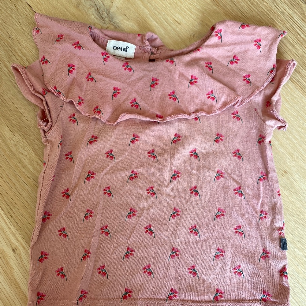Oeuf Ruffle Collar T - 12M